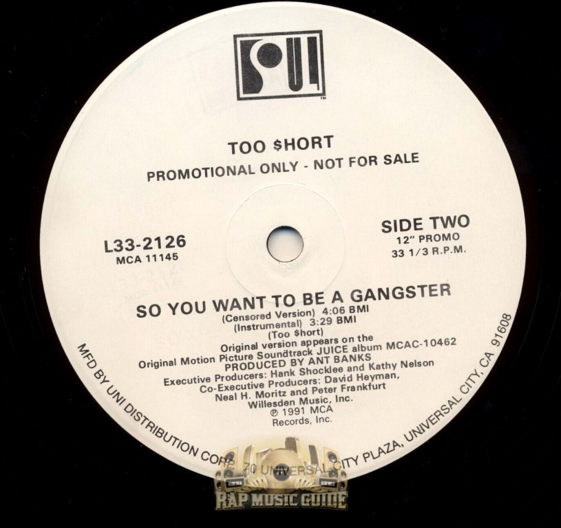 Too Short So You Want To Be A Gangster